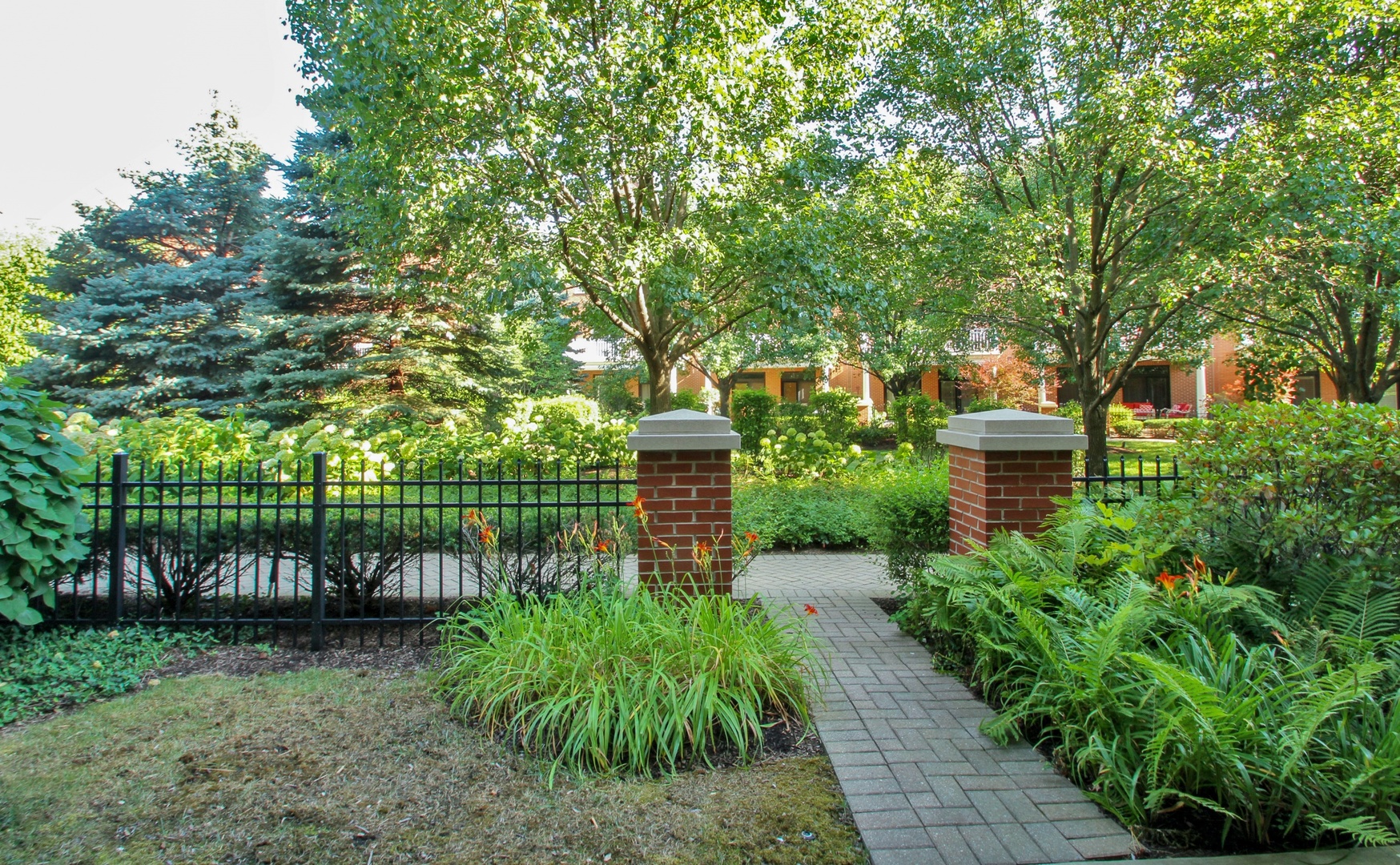 1802 Admiral Court Glenview, IL 60026 - Photo 6 of 18 a garden with plants and trees in front of it