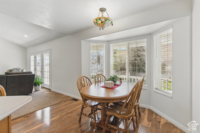 151 South Haulage Road Eureka, UT 84628 - Photo 14 of 36 Dining room with french doors and hardwood / wood-style floors