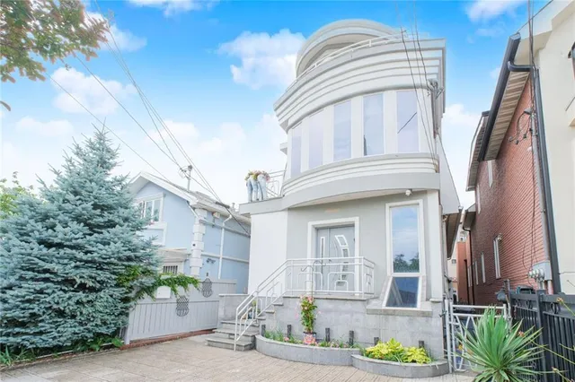 a front view of a house