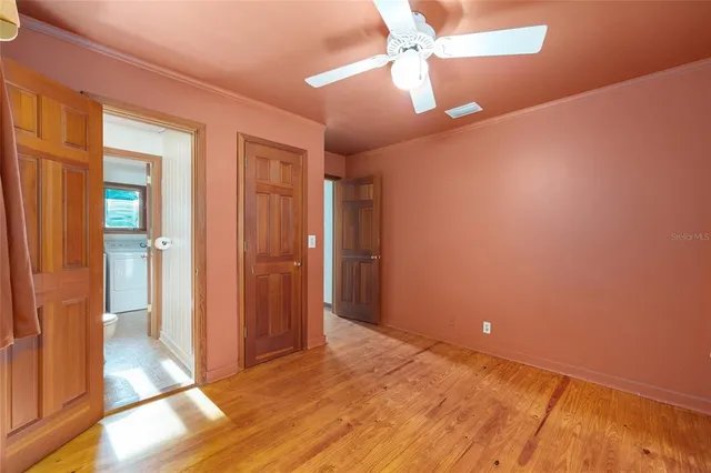 a view of a trees in front of a building