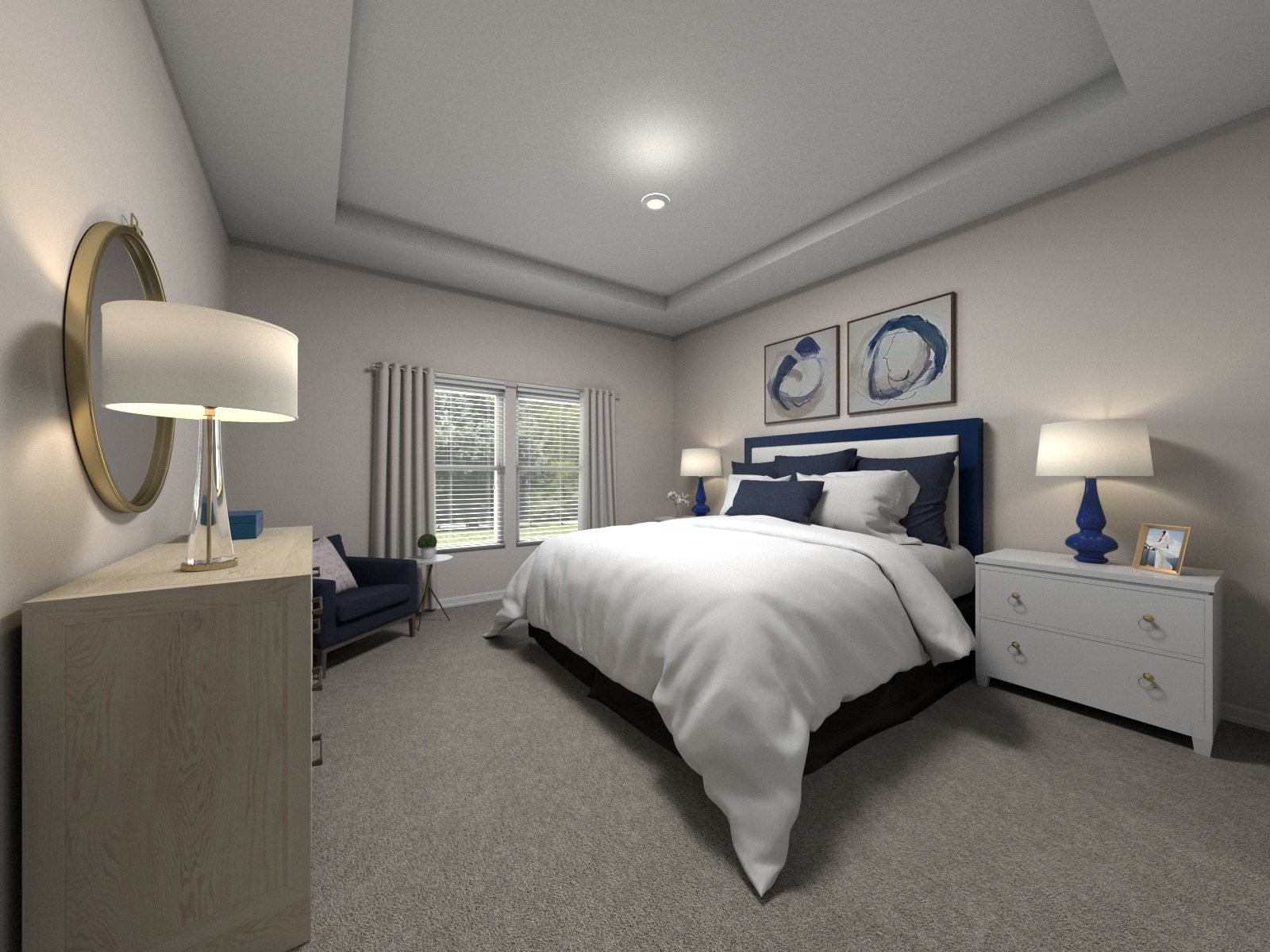 888 Lewis Way Antioch, TN 37013 - Photo 6 of 8 a bedroom with a bed a mirror and night stand