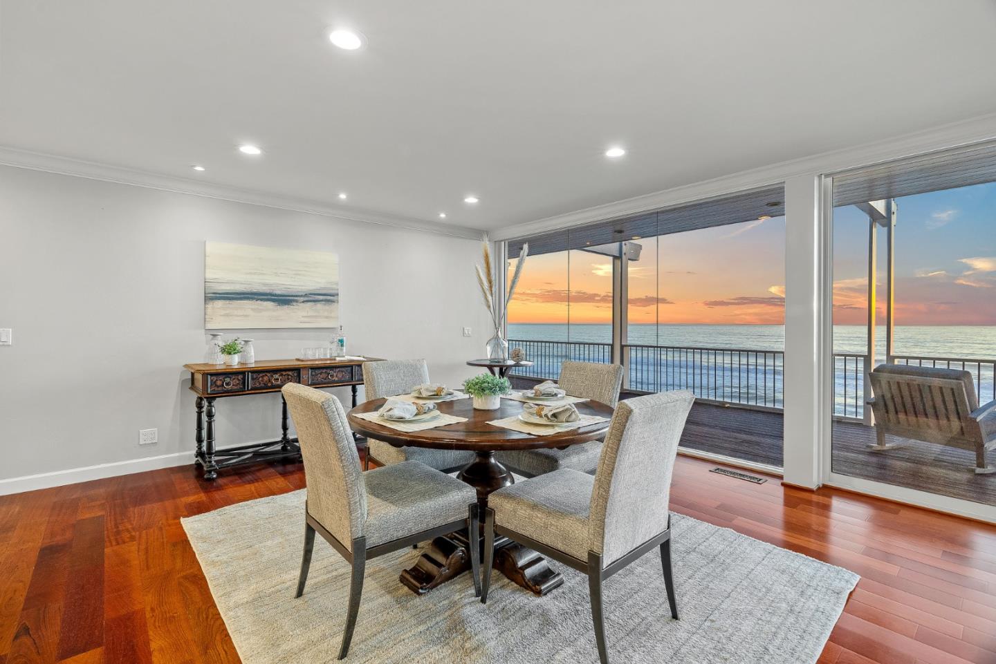 300 Oceanview Drive, Unit 401 La Selva Beach, CA 95076 - Photo 14 of 44 a dining room with furniture and wooden floor