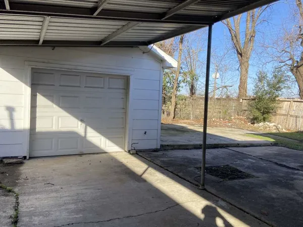 a view of the porch of a house