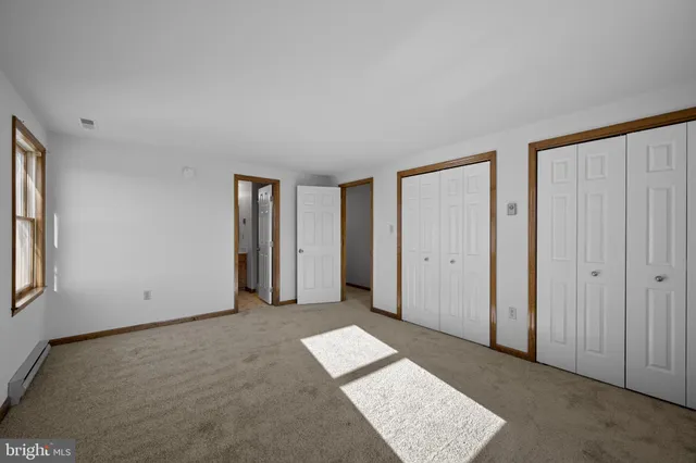 an empty room with a window