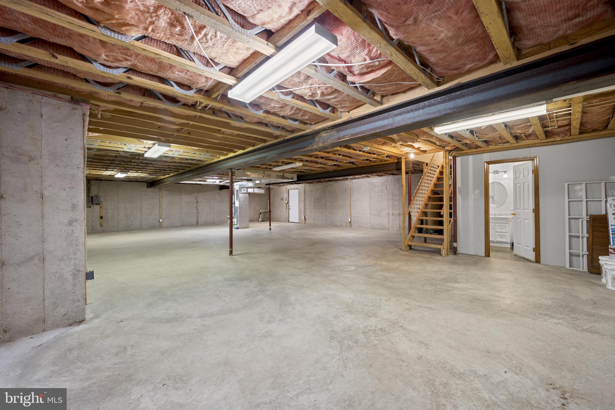 3226 Bidle Road Middletown, MD 21769 - Photo 27 of 49 Unfinished Basement Wide Open Blank Slate
