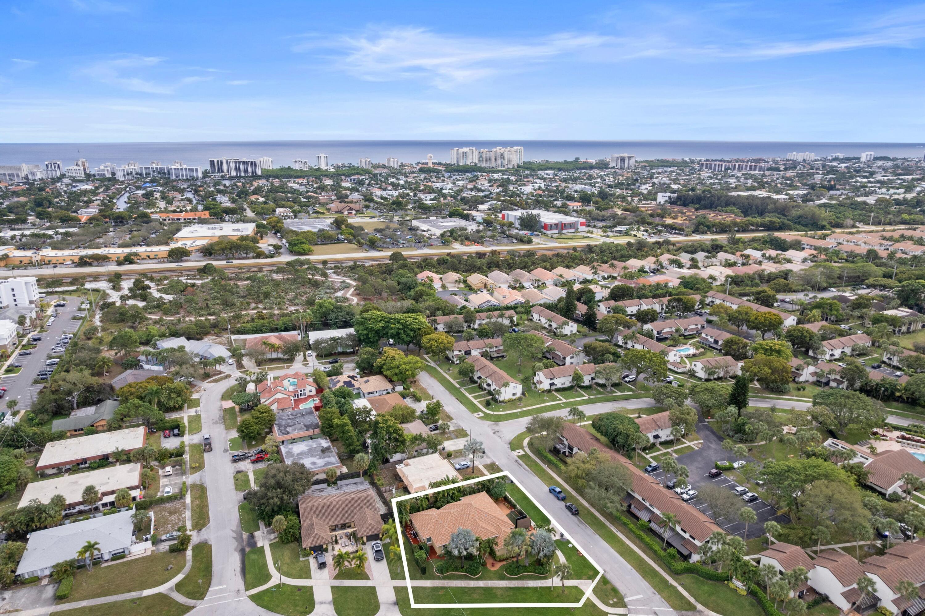 7348 East Country Club Boulevard Boca Raton, FL 33487 - Photo 30 of 50 Aerial Neighborhood View