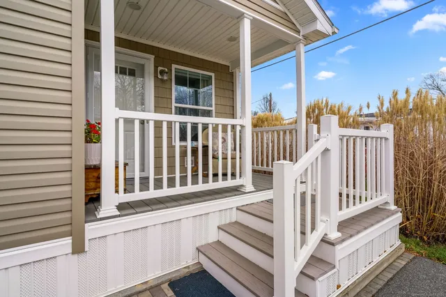 a view of a house with a deck