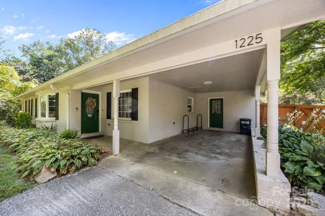 a view of a house with a space