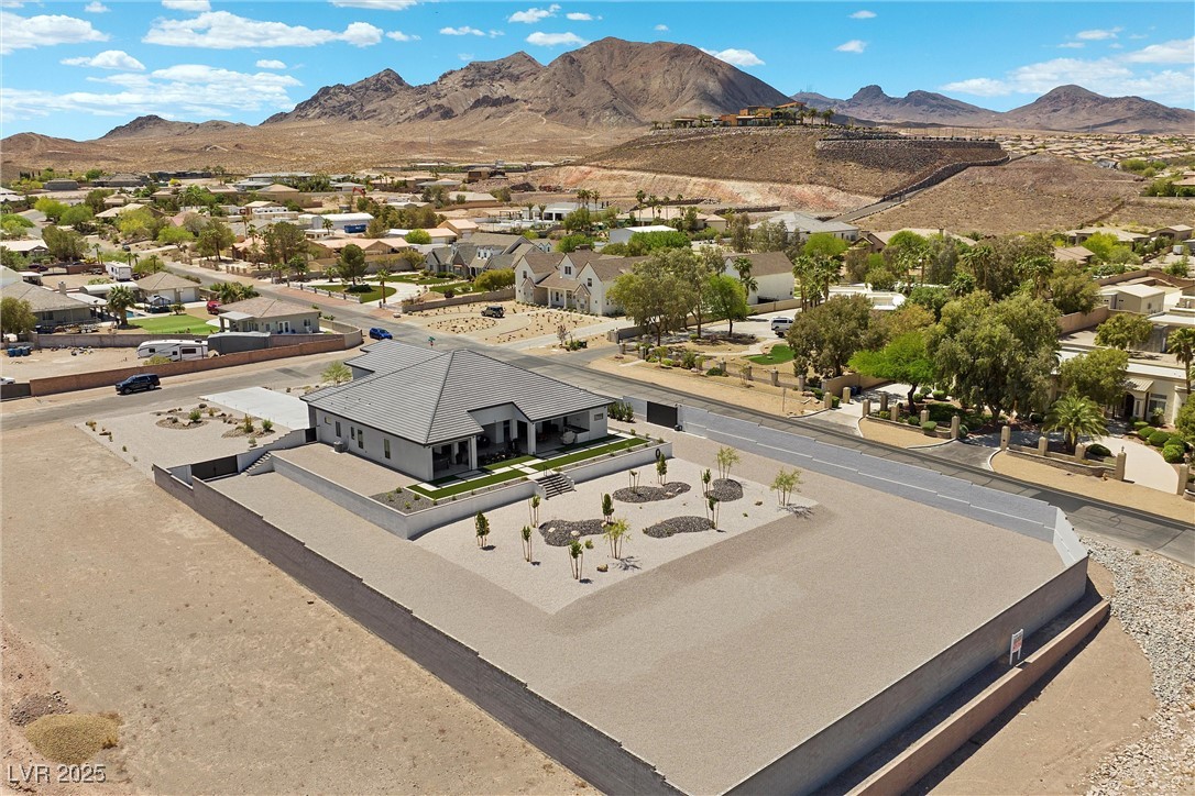 600 Quail Covey Road Henderson, NV 89002 - Photo 39 of 42 Aerial view of residential area with a mountainous background