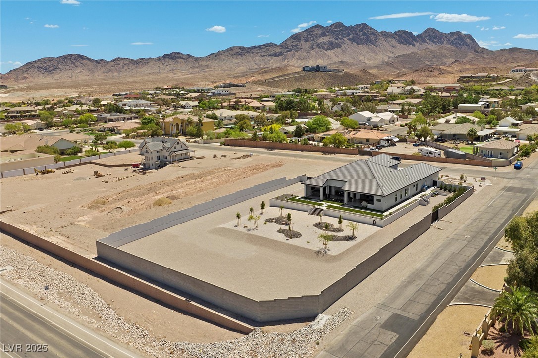 600 Quail Covey Road Henderson, NV 89002 - Photo 40 of 42 Aerial perspective of suburban area featuring mountains