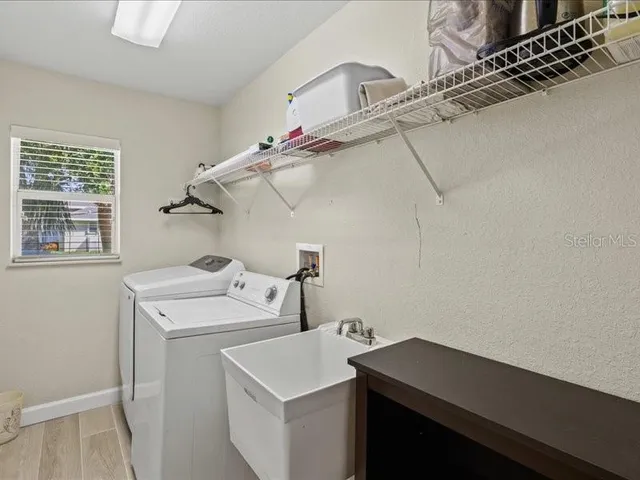 a view of a building with a big yard