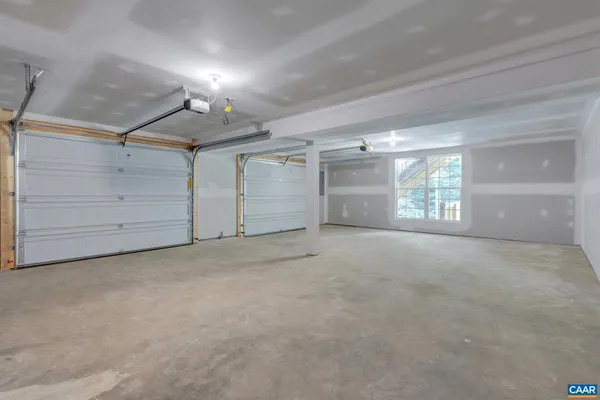 a balcony with trees in front of it