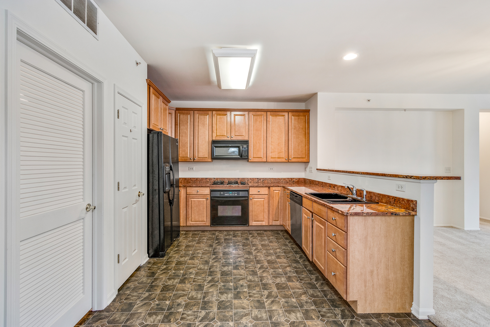 1391 Scarboro Road, Unit 201 Schaumburg, IL 60193 - Photo 10 of 20 a kitchen with stainless steel appliances granite countertop a refrigerator and a stove