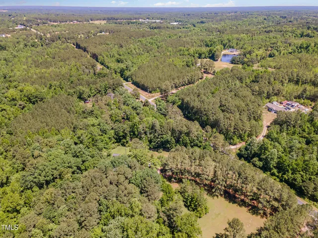 a view of a city with green field
