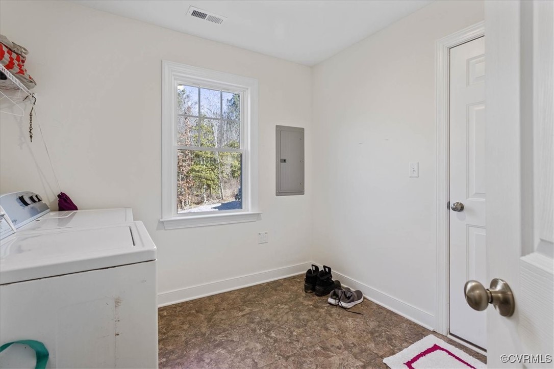 4086 Newville Road Waverly, VA 23890 - Photo 15 of 45 Clothes washing area featuring electric panel and