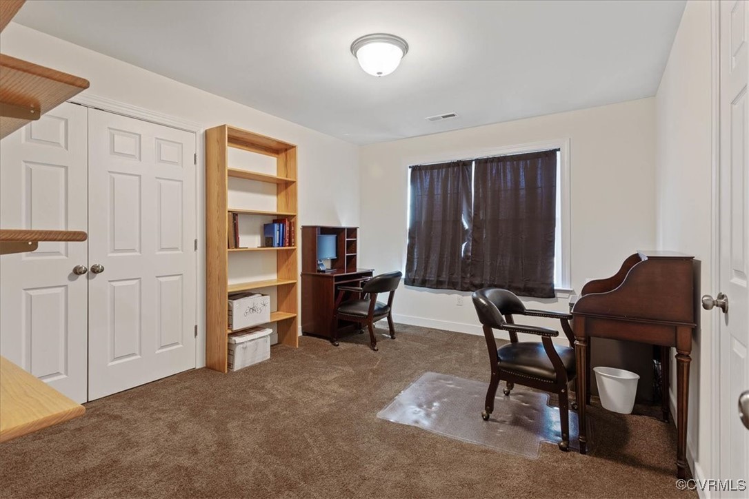 4086 Newville Road Waverly, VA 23890 - Photo 29 of 45 Home office with dark carpet