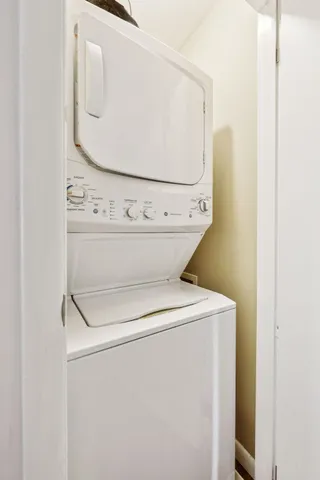 a close up view of washer and dryer