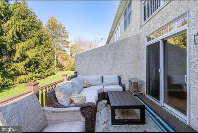 a view of outdoor seating space