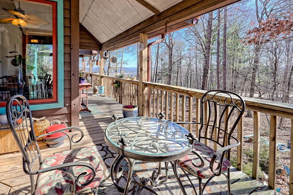 601 Sierra Circle Murphy, NC 28906 - Photo 56 of 87 a view of a chairs and table in the balcony