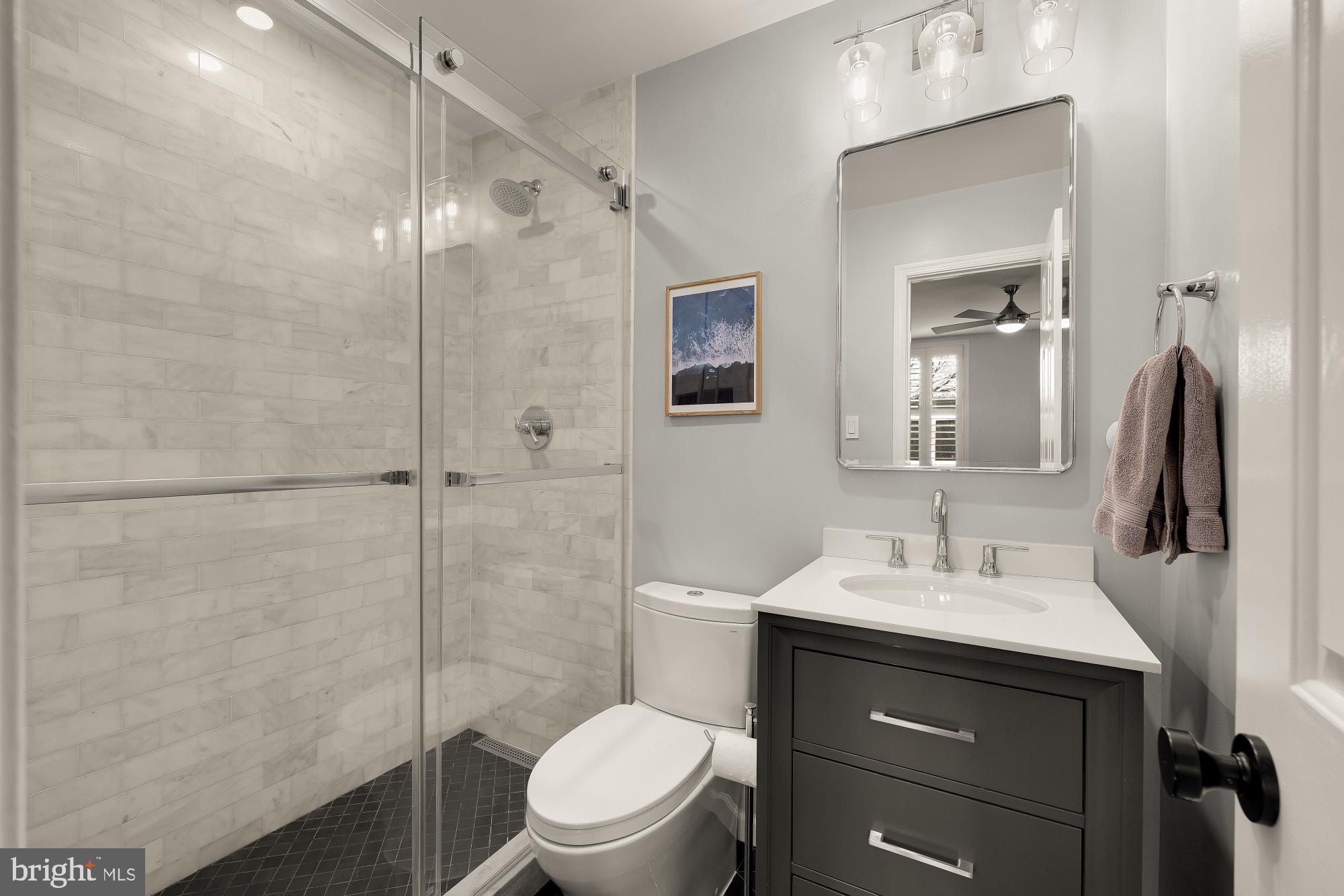 1834 6th Street Northwest Washington, DC 20001 - Photo 25 of 36 a bathroom with a sink toilet and shower