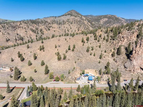 a view of city and mountain