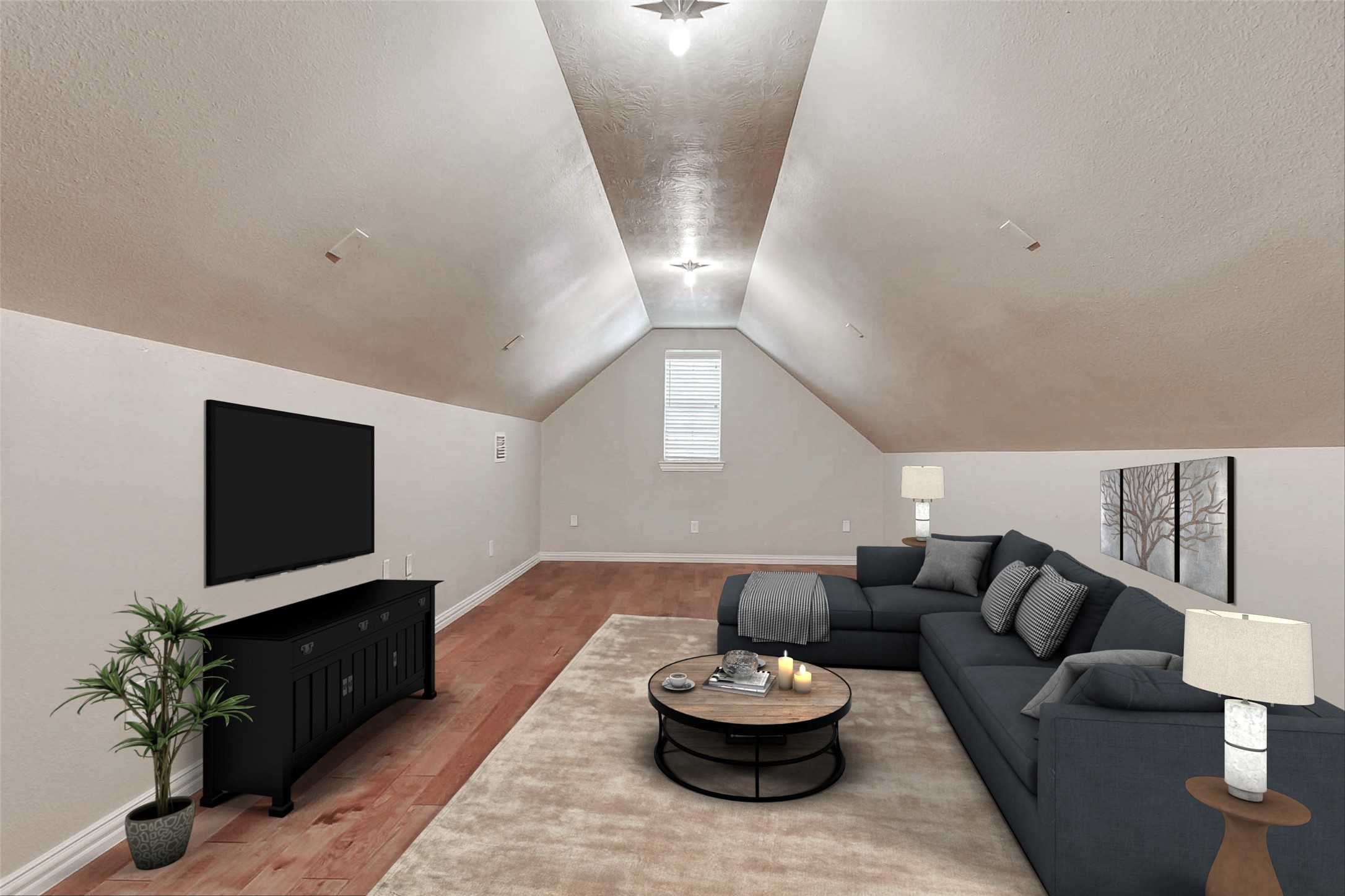 4403 Wickby Street Fulshear, TX 77441 - Photo 33 of 50 a living room with furniture and a flat screen tv