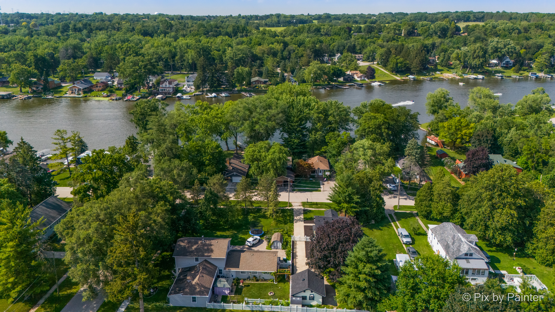 503 North River Road Fox River Grove, IL 60021 - Photo 46 of 48 an aerial view of city lake and trees