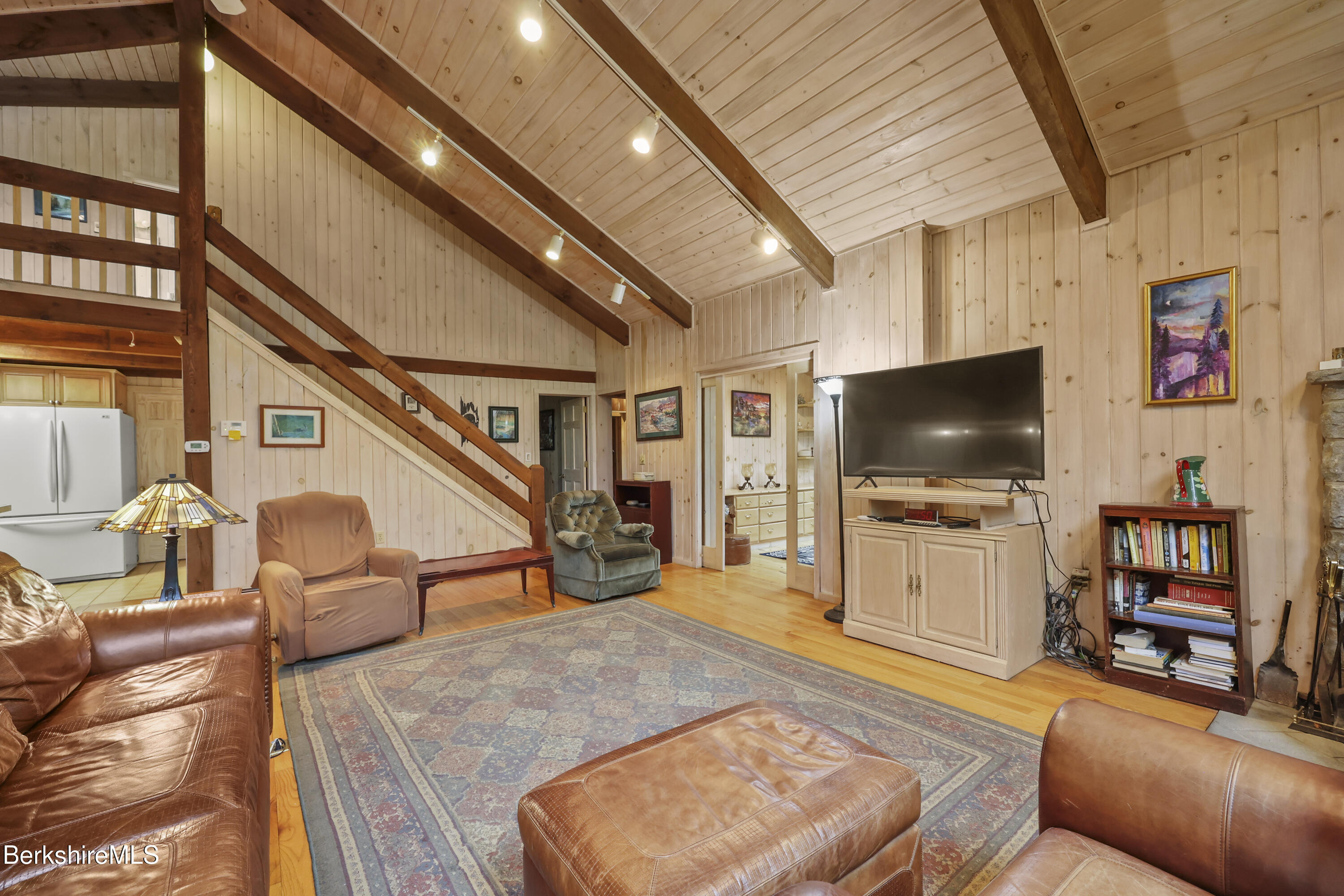 422 Bonny Rigg Hill Road Becket, MA 01223 - Photo 5 of 60 a living room with furniture and a flat screen tv
