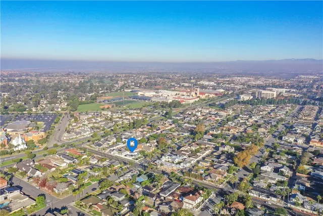 an aerial view of a city