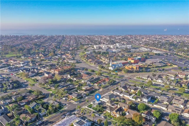 an aerial view of multiple house