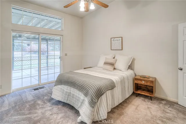 a view of backyard of house