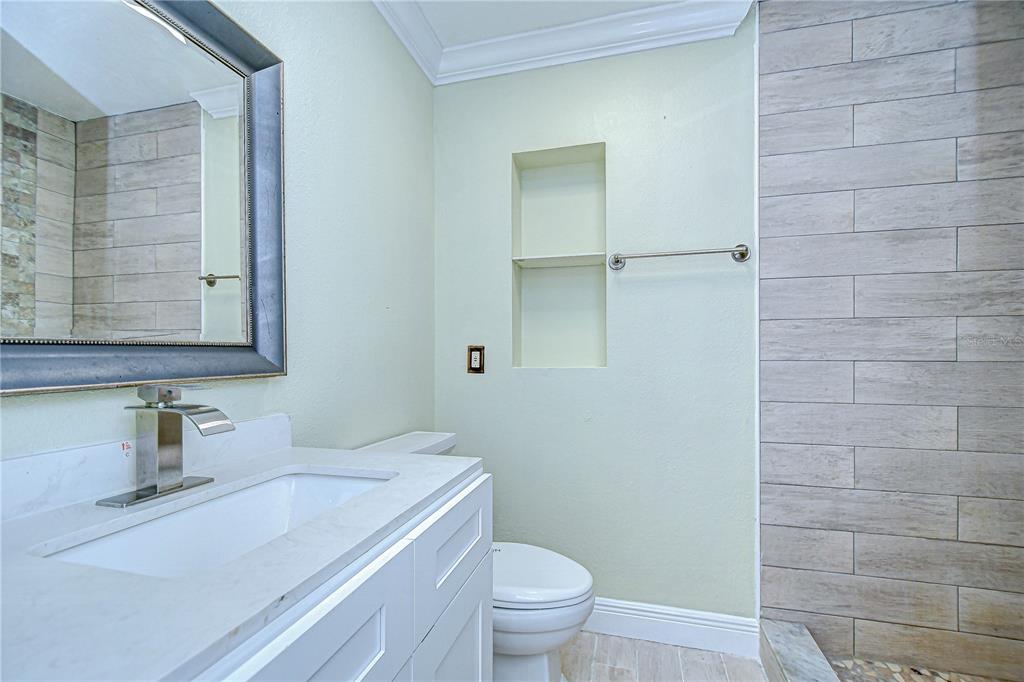 1931 Jaudon Road Dover, FL 33527 - Photo 37 of 50 a bathroom with a sink a toilet and a mirror