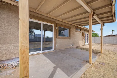 a view of a porch