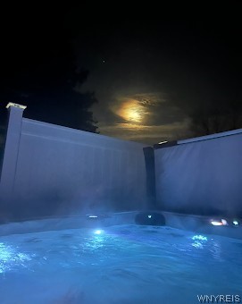 465 Rowley Road Cheektowaga, NY 14043 - Photo 20 of 25 enjoying the hot tub viewing the moon in privacy