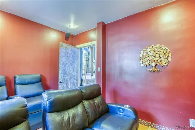 a outdoor view with a sitting space