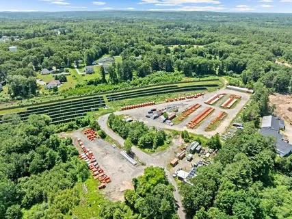 a view of a lush green field