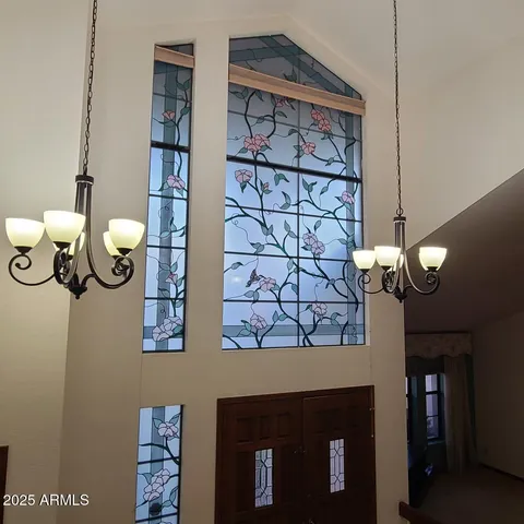 a view of an entryway with a front door