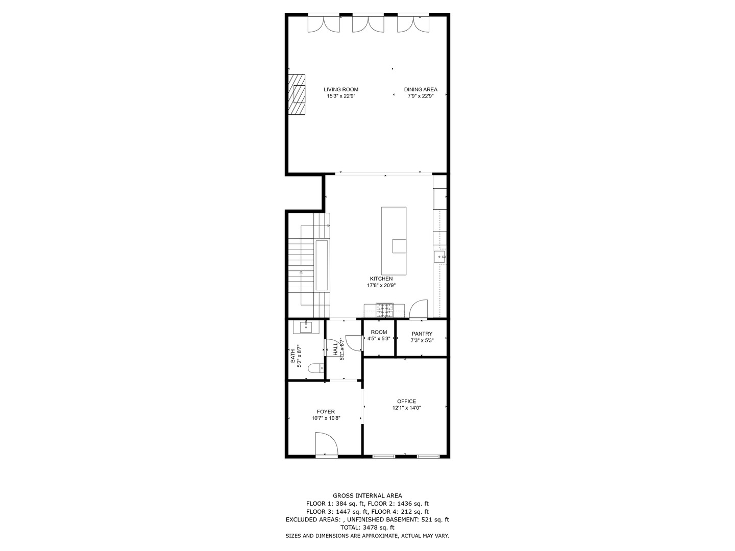 405 North 1st Street Geneva, IL 60134 - Photo 27 of 30 a picture of a floor plan