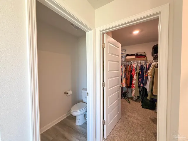 a view of a walk in closet