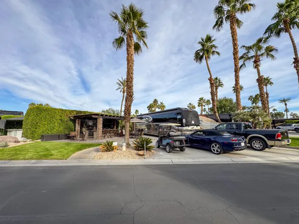 a car parked in front of a house