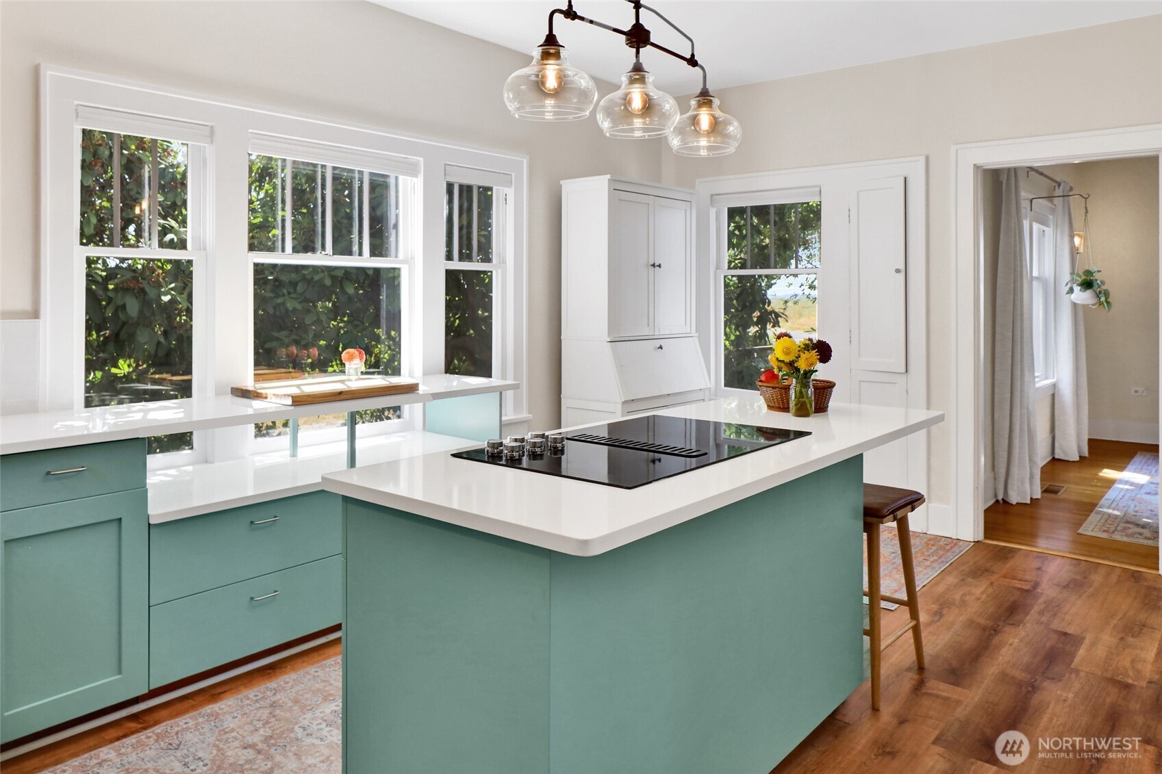 4749 Chuckanut Mountain Drive Bow, WA 98232 - Photo 23 of 40 a kitchen with a sink a counter top space and living room