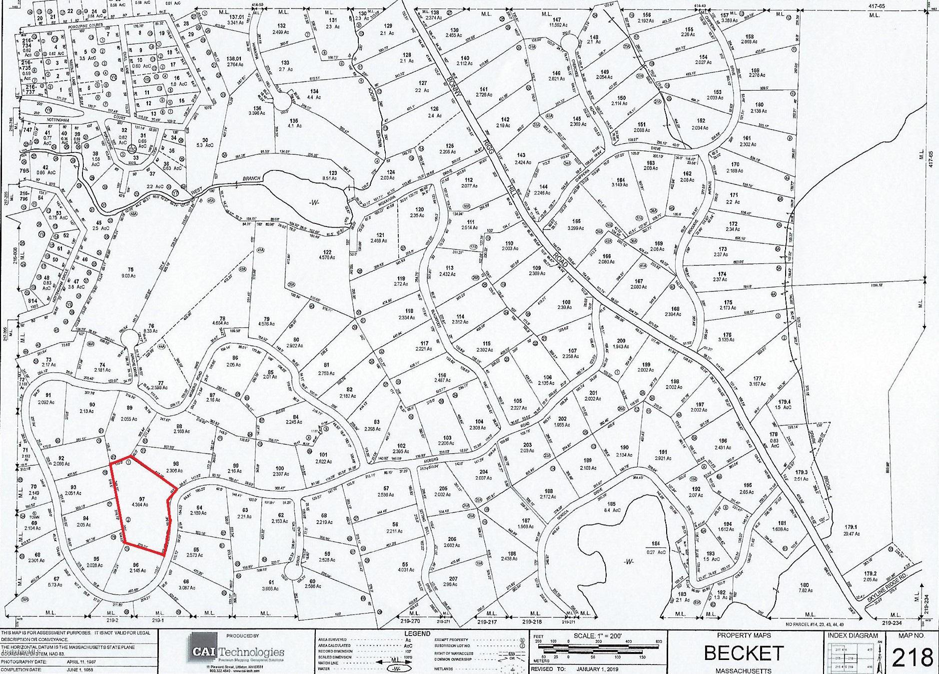 386 Moberg Road Becket, MA 01223 - Photo 50 of 50 Becket Town Map