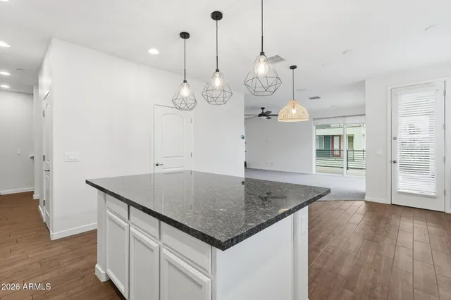 a view of kitchen and sink