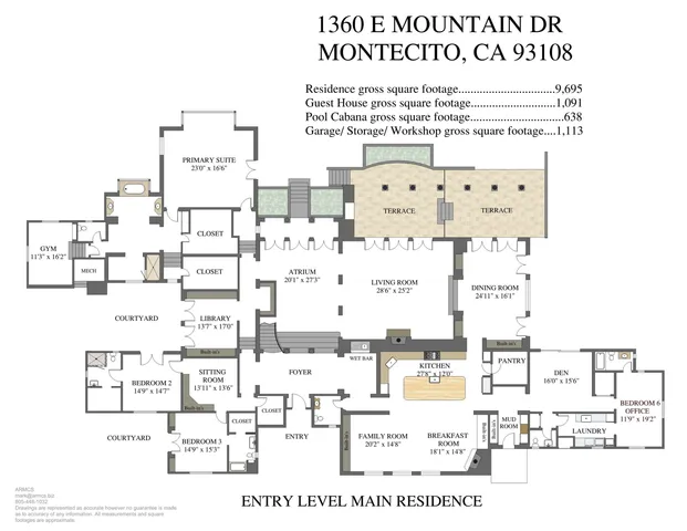 $22,000,000 | 1360 East Mountain Drive, Montecito, CA 93108