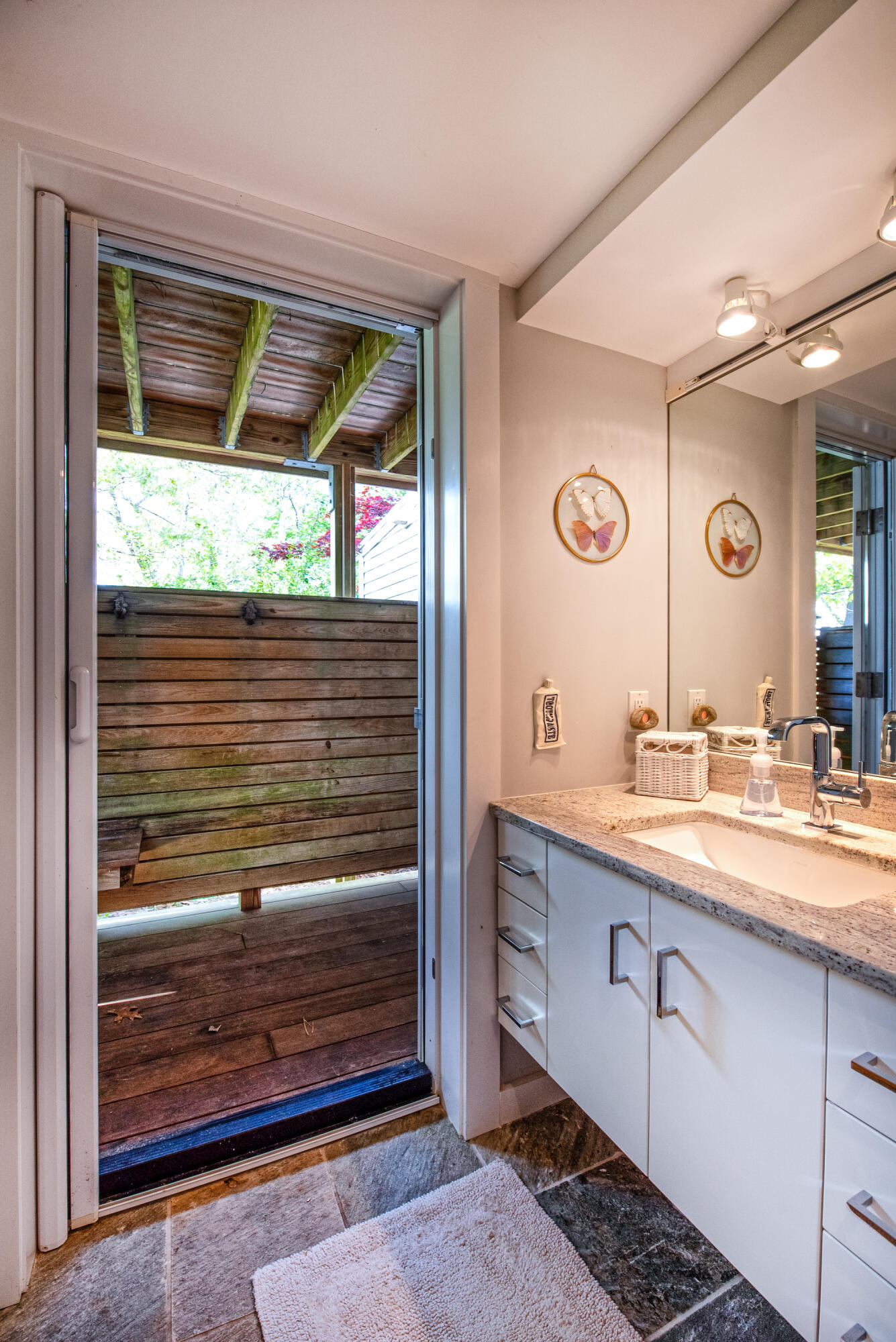 30 Gulch Road Wellfleet, MA 02667 - Photo 23 of 41 a bathroom with a sink and a mirror