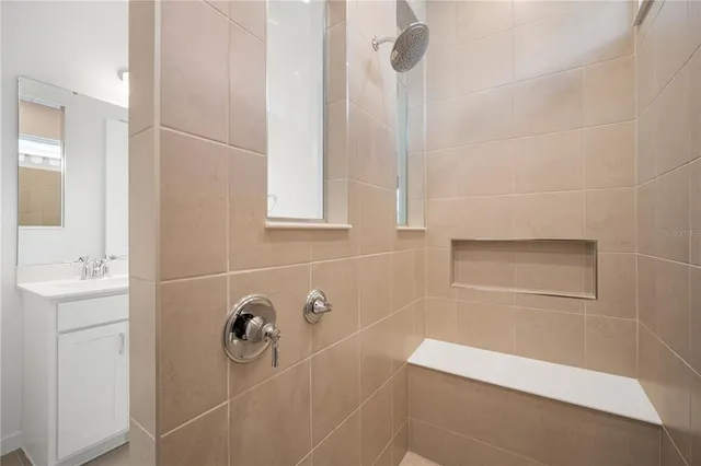 a view of garage and yard