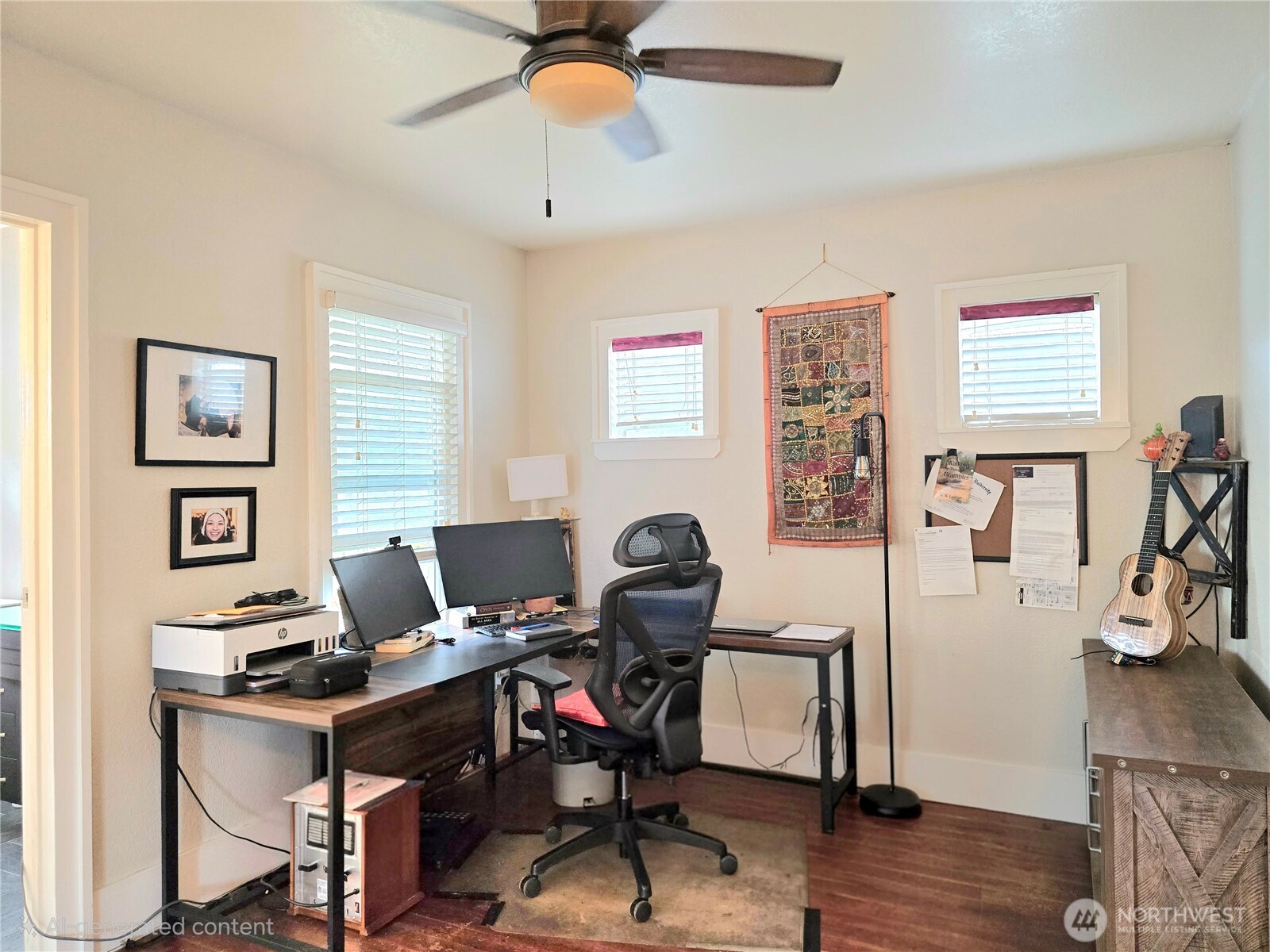 906 North Rice Street Aberdeen, WA 98520 - Photo 18 of 34 a view of a workspace with furniture and a window