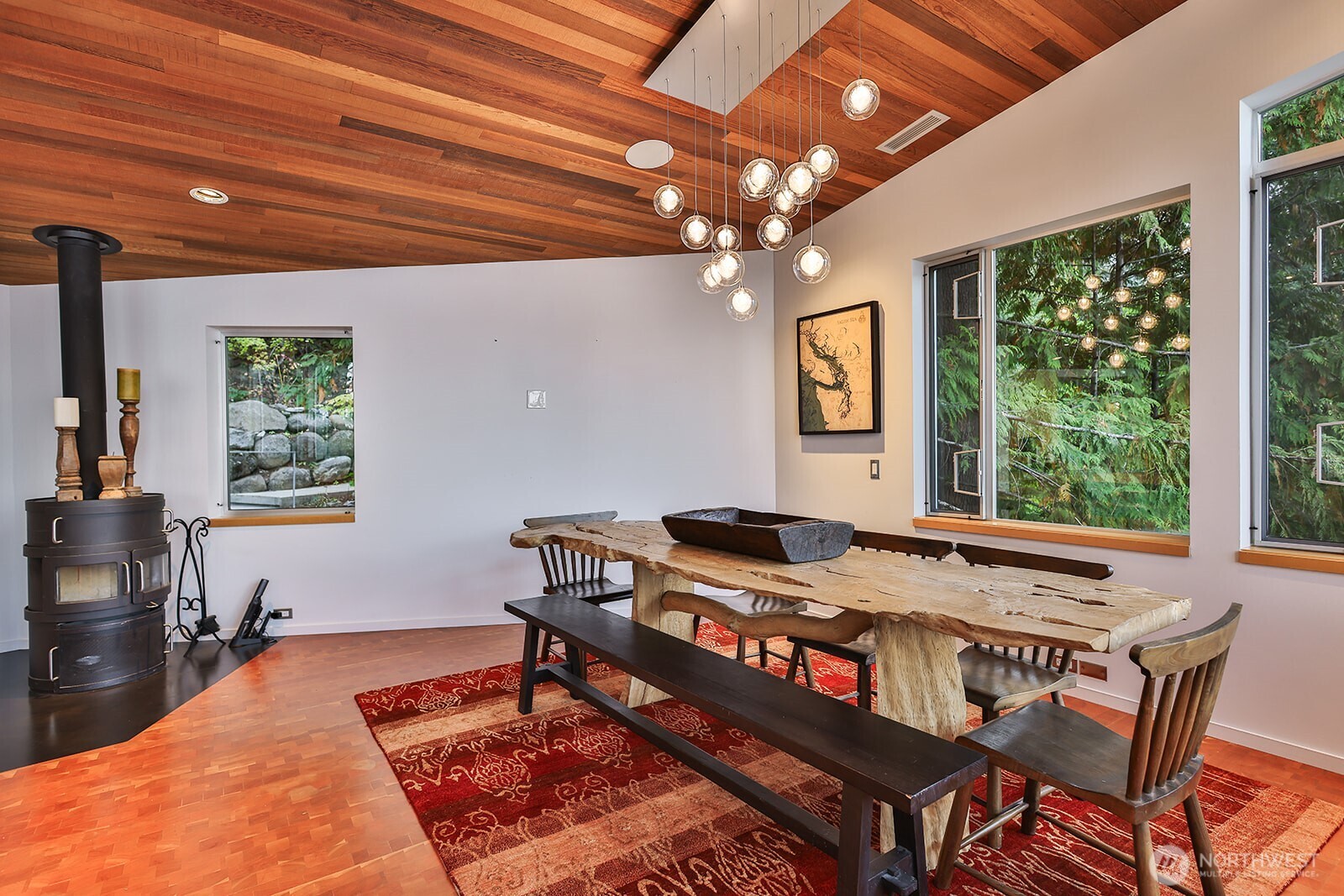 15810 Cedar Brae Road Leavenworth, WA 98826 - Photo 12 of 40 a view of a dining room with furniture window and outside view