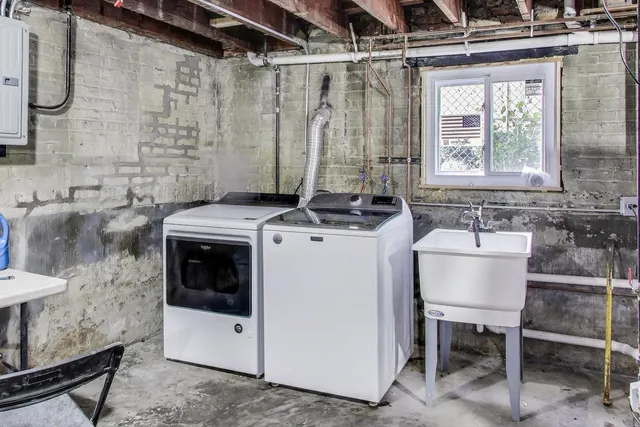 a view of storage and utility room