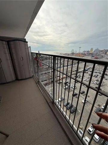 a view of balcony with staircase